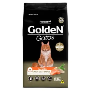 Ração Golden Gatos Castrados Salmão 10.1Kg  Premier Pet