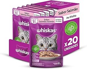 Sache Whiskas Adulto Salmão 85g – Cx. c/ 20un