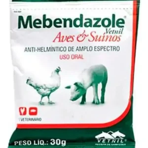 Mebendazole Para Aves e Suinos Vetnil 30g